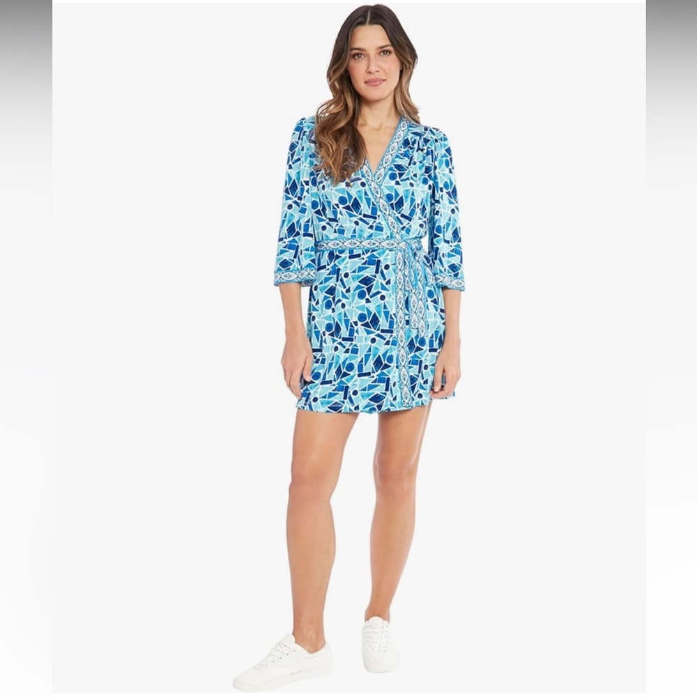 NWT London Times womens Casual Mini Romper Short Summer Style Faux Wrap Rompers